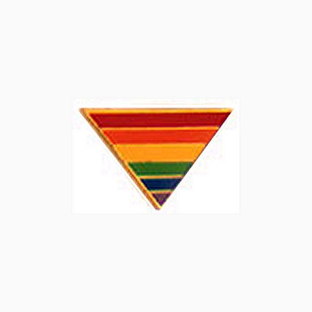Anstecknadel Regenbogen Dreieck Pin Rainbow Triangle Gay Pride Schwul/Lesbisch - Bild 1 von 1